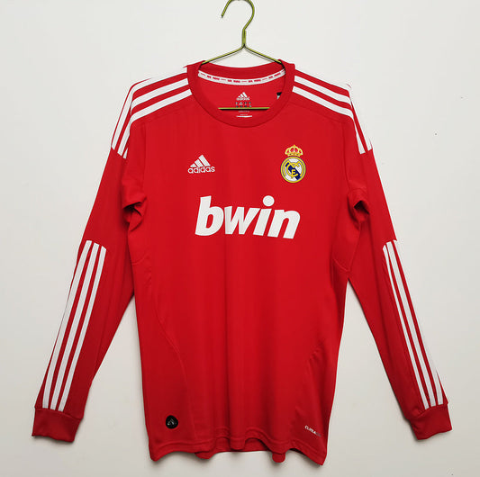 EQUIPACIÓN RETRO REAL MADRID 2011-12 MANGA LARGA ROJA