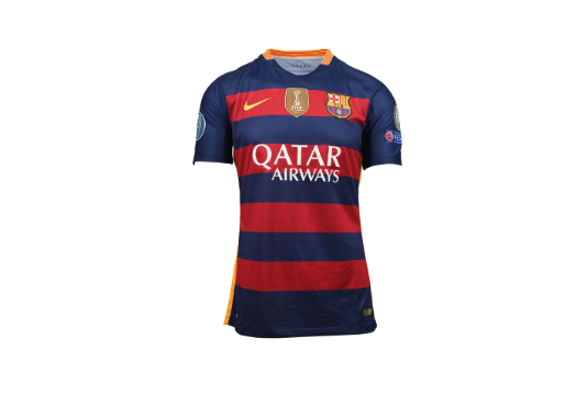 EQUIPACIÓN RETRO FC BARCELONA 2015-16 (CON PARCHE MUNDIALITO)